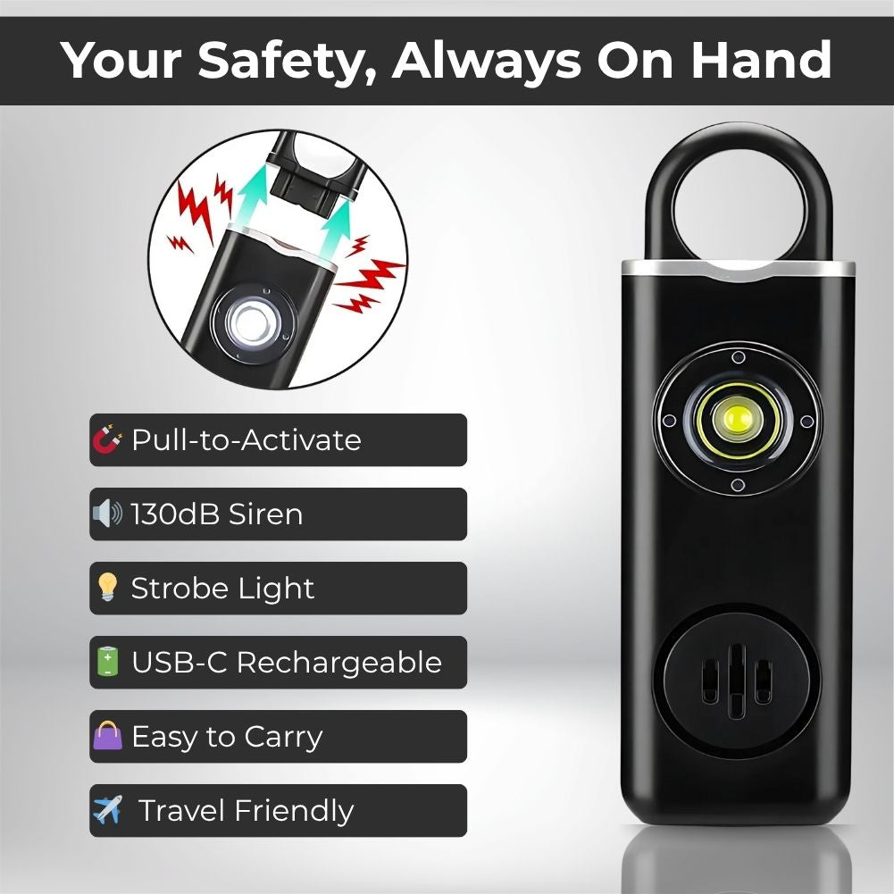 BlareGuard Personal Safety Alarm | 130dB Keychain Alarm for Everyone